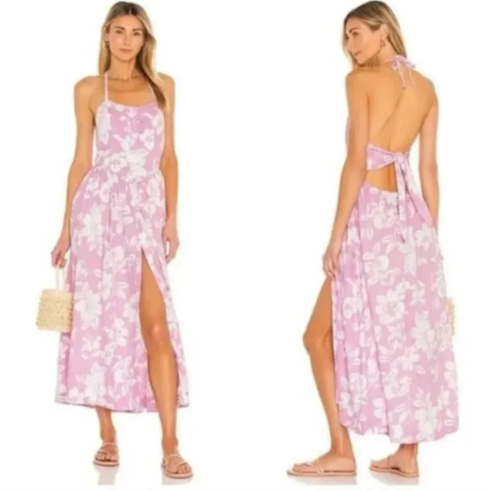 Free People Pink Floral Maxi Dress